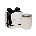 BK10B Manufacturer Custom Unique Rectangular Craft Packaging White Hard Cardboard Luxury Candle Box for Gift