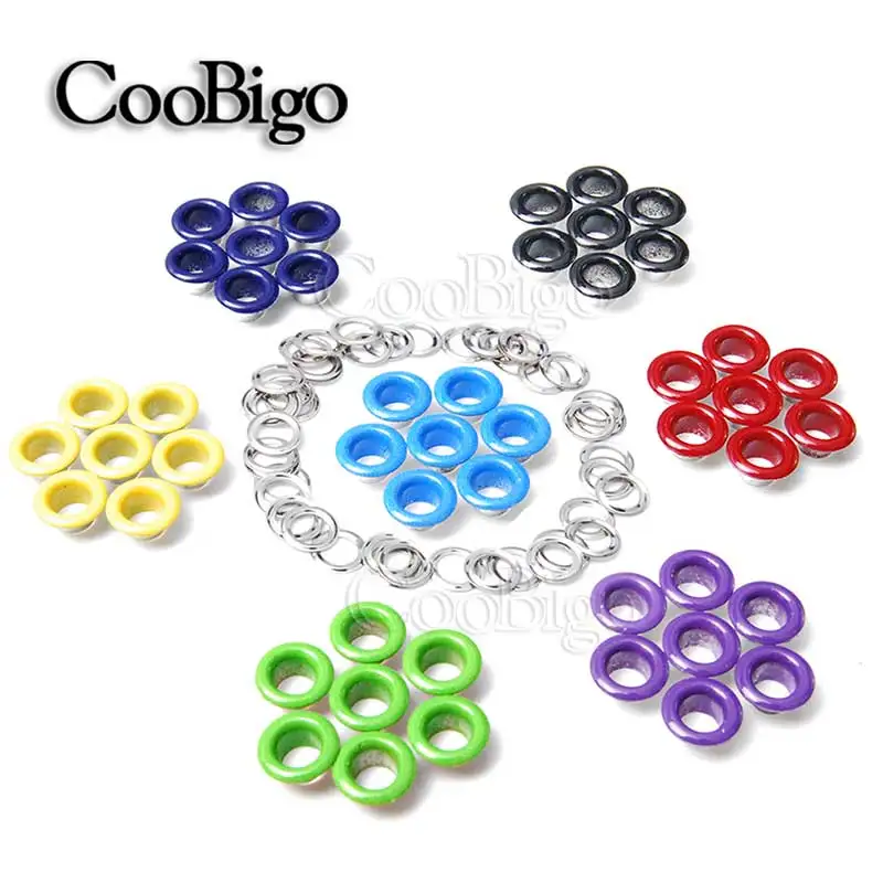 500sets/Pack 5mm Metal Colorful Eyelets with Grommet for Leather Scrapbooking Shoe Belt Cap Bag Tag Clothes Accessories #CS021
500sets/Pack 5mm Metal Colorful Eyelets with Grommet for Leather Scrapbooking Shoe Belt Cap Bag Tag Clothes Accessories #CS021