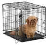 Pet Dog Crate Single Door Folding Metal Dog Cage Fully Equipped Customized Design