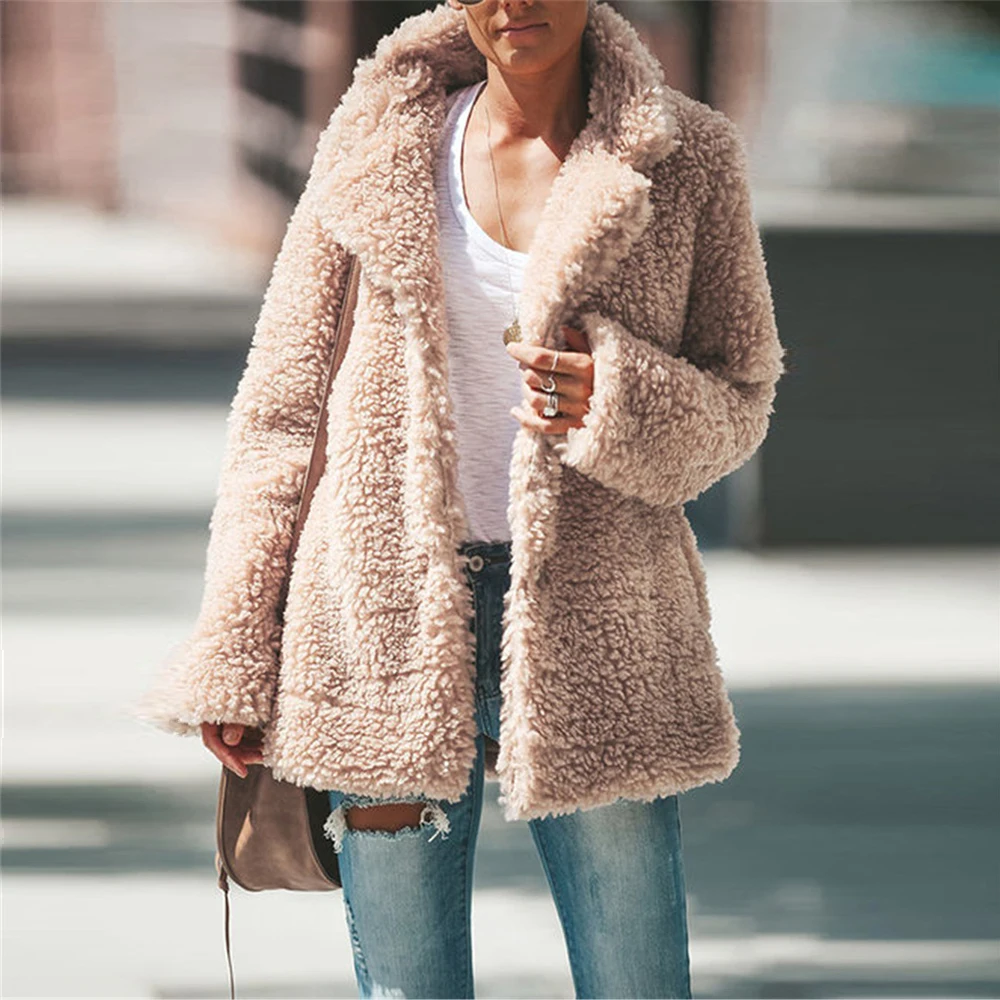 Hot sale ladies fashion winter thicken fleece coat faux wool fur coat plus size women sherpa jacket
Hot sale ladies fashion winter thicken fleece coat faux wool fur coat plus size women sherpa jacket