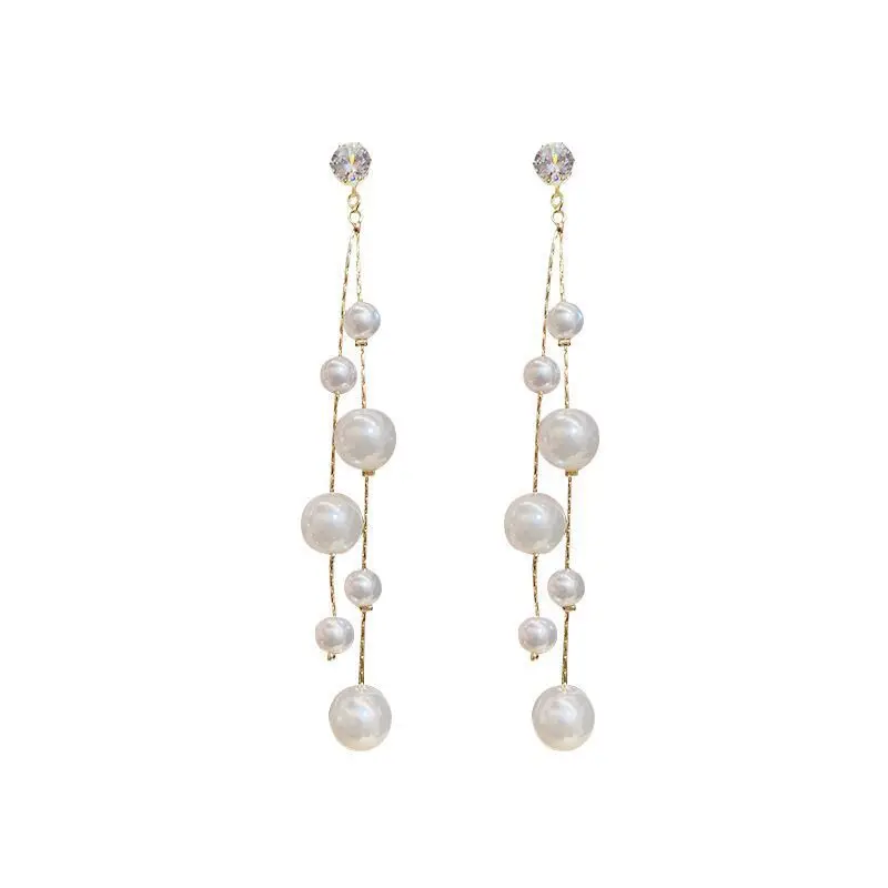 AA00224 925 silver needle new earrings long tassel pearl earrings simple and elegant fashion Beaded earrings
AA00224 925 silver needle new earrings long tassel pearl earrings simple and elegant fashion Beaded earrings