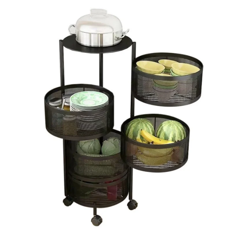 Kitchen Rotating Shelf 360 Degree Baskets Fruit Vegetable Storage Rack Floor Round Household Multi-function Shelf With Wheels
Kitchen Rotating Shelf 360 Degree Baskets Fruit Vegetable Storage Rack Floor Round Household Multi-function Shelf With Wheels