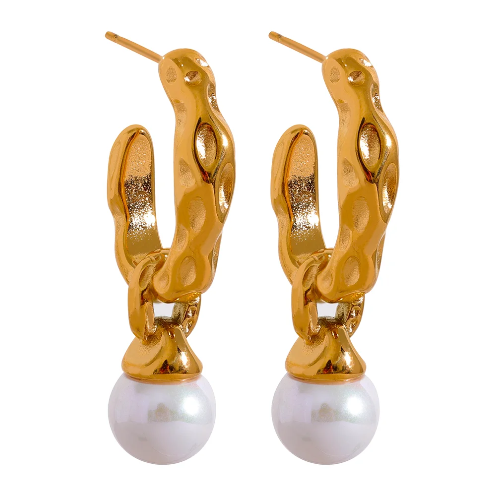 JINYOU 1291 Vintage Artifical Pearl Drop Gold Color Stainless Steel Geometric Hoop Earrings for Women Trendy European Jewelry
JINYOU 1291 Vintage Artifical Pearl Drop Gold Color Stainless Steel Geometric Hoop Earrings for Women Trendy European Jewelry