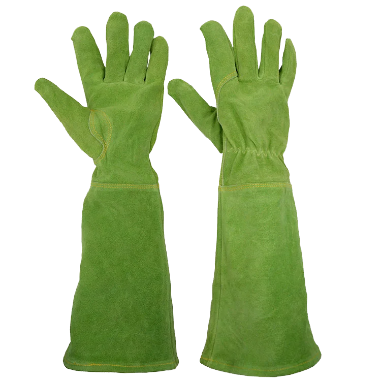 PRI IN Stock Dural Puncture Resistance Green Cowhide Long Sleeve Rose Gauntlet Leather Gardening Gloves, Green /any customized color
PRI IN Stock Dural Puncture Resistance Green Cowhide Long Sleeve Rose Gauntlet Leather Gardening Gloves, Green /any customized color
