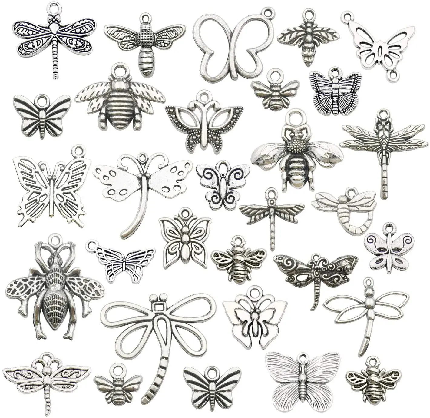 100g Craft Supplies Mixed Butterfly Dragonfly Bee Insect Mini Charms for Jewelry Making DIY Necklace Bracelet Earring
100g Craft Supplies Mixed Butterfly Dragonfly Bee Insect Mini Charms for Jewelry Making DIY Necklace Bracelet Earring