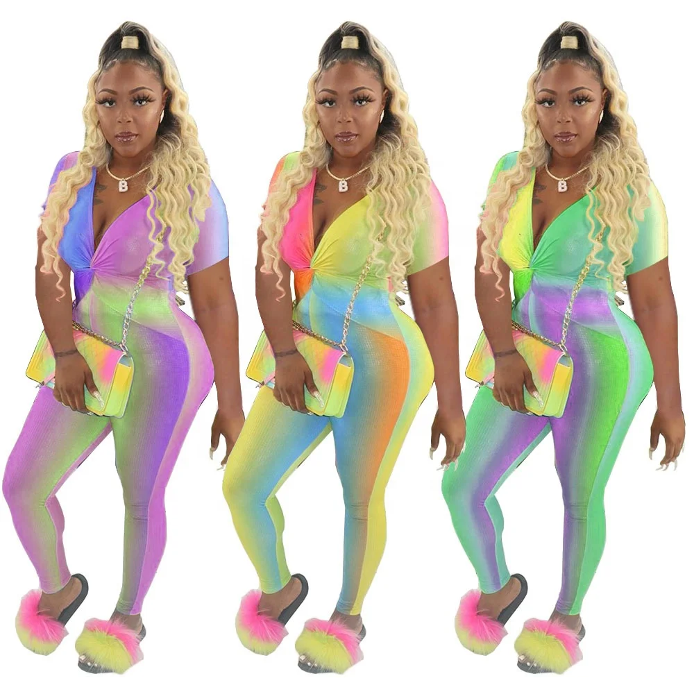 MT146-014 2021Fashion women's Rainbow positioning printing cross knot Slim Fit Sexy V-neck Jumpsuit women clothing
MT146-014 2021Fashion women's Rainbow positioning printing cross knot Slim Fit Sexy V-neck Jumpsuit women clothing