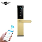 WIFI Smart Fingerprint Door Lock Code Card Key Touch Screen Digital Password Lock Electric Smart APP Lock