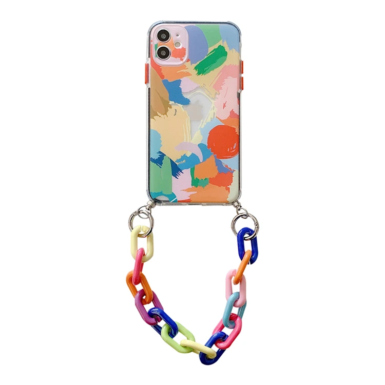 Garcons Cute Korean Japanese Phone Case for iPhone 12 Channel Case for iPhone 12 Graffiti Phone Cover with Chain Bracelet, As the picture show
Garcons Cute Korean Japanese Phone Case for iPhone 12 Channel Case for iPhone 12 Graffiti Phone Cover with Chain Bracelet, As the picture show