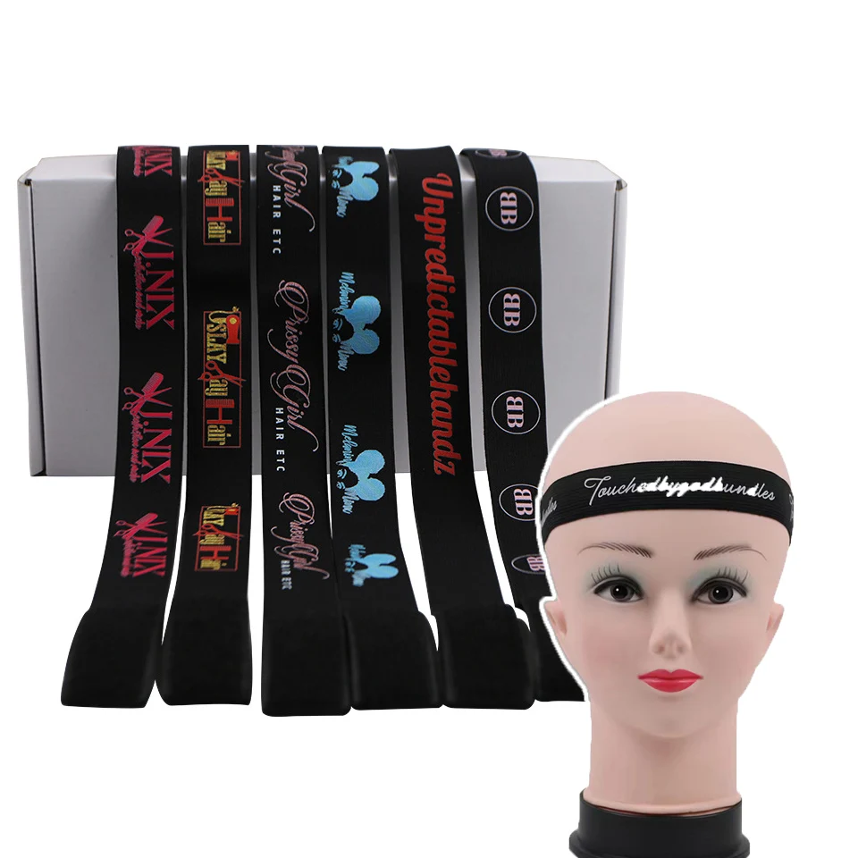Custom Printed Logo Elastic Band Adjustable Edge Slaye Elastic Band For Wigs, Black white colored multi
Custom Printed Logo Elastic Band Adjustable Edge Slaye Elastic Band For Wigs, Black white colored multi