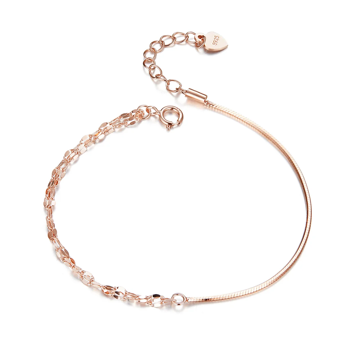 BAMOER Basic Rose Gold Color Silver Bracelet Cable Box Chain Lobster Lock Bracelets Sterling Silver Jewelry Match Joker SCB149
BAMOER Basic Rose Gold Color Silver Bracelet Cable Box Chain Lobster Lock Bracelets Sterling Silver Jewelry Match Joker SCB149