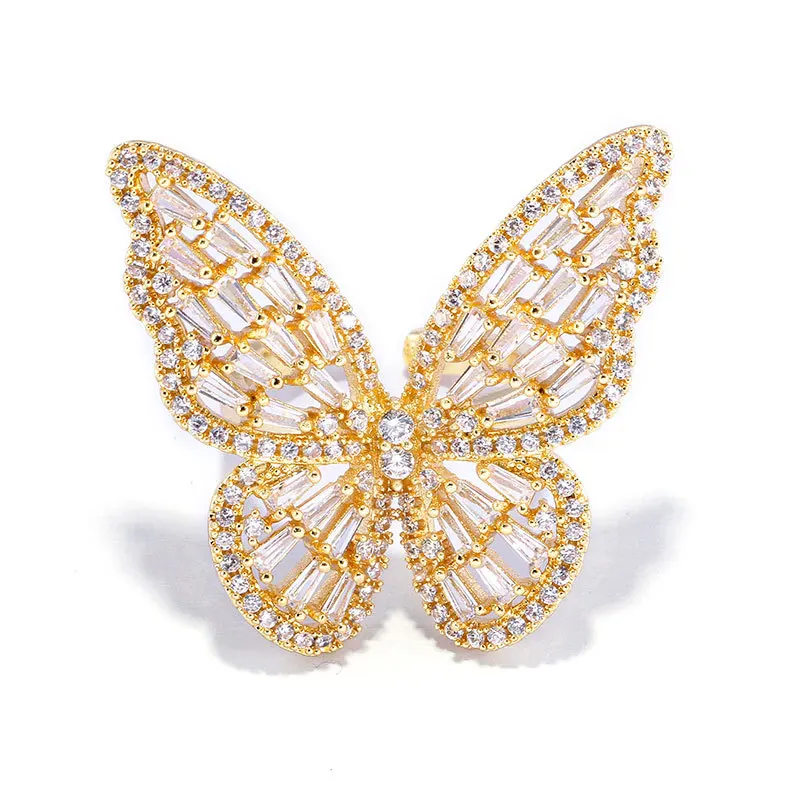 2023 New Fashion Butterfly Rings Zircon Butterfly Adjustable Rings Elegant Gold Plated Butterfly Ring
2023 New Fashion Butterfly Rings Zircon Butterfly Adjustable Rings Elegant Gold Plated Butterfly Ring