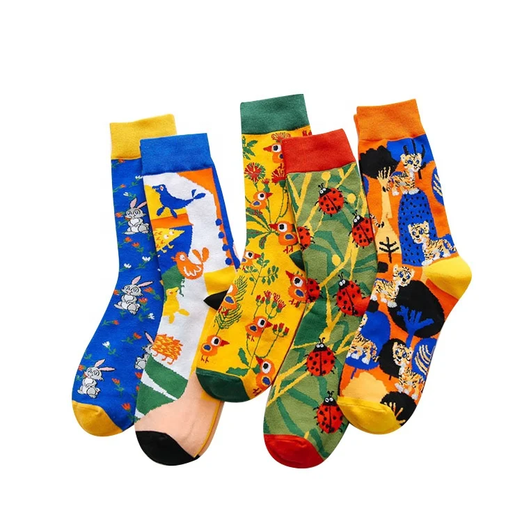 European and American street tide socks animal personality soft cotton long tube socks meia 100 algodao, As picture 
European and American street tide socks animal personality soft cotton long tube socks meia 100 algodao, As picture