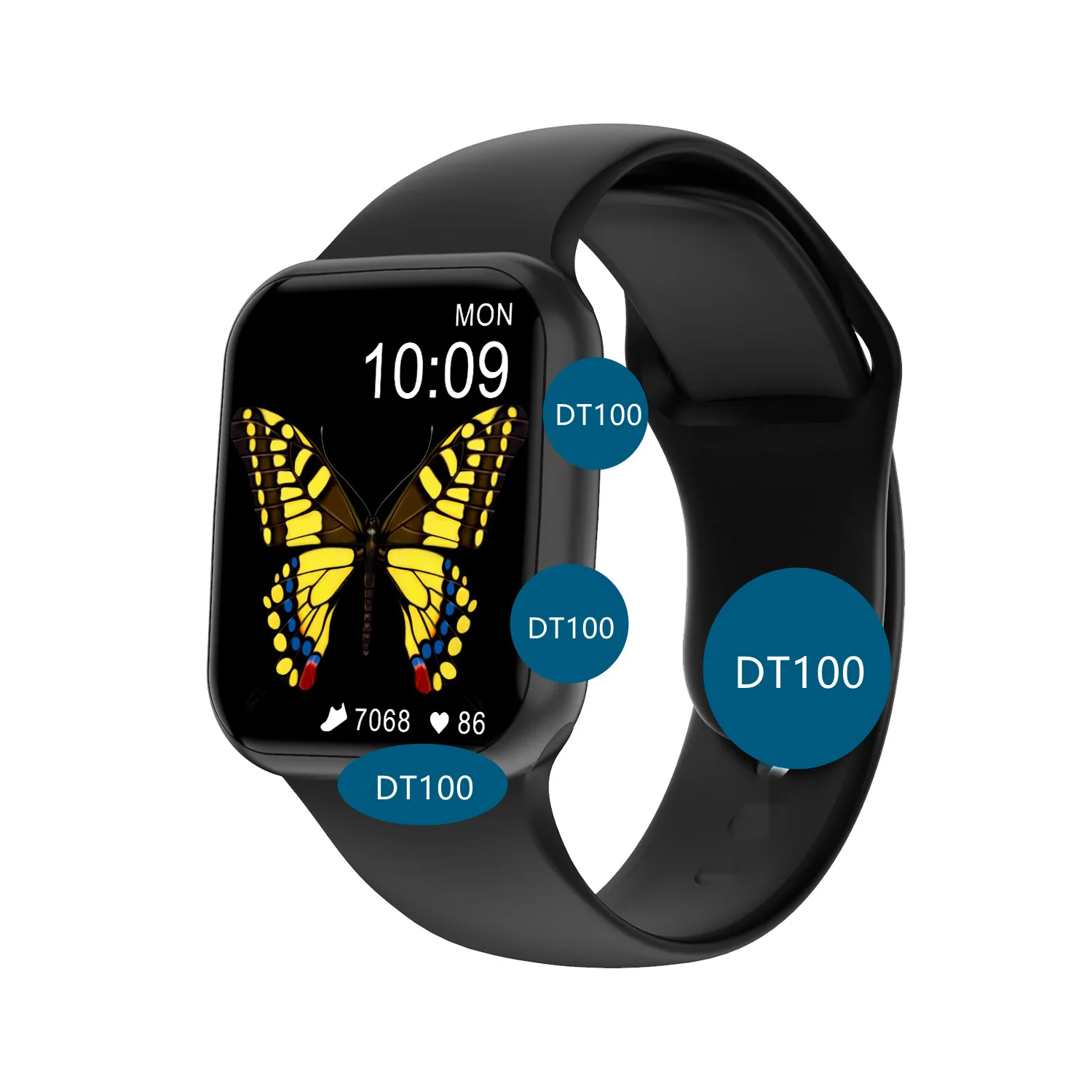 DT100 new product touch screen IP68 fitness tracker relojs inteligentes sport squaree smart wristband, Black, blue, grey, pink
DT100 new product touch screen IP68 fitness tracker relojs inteligentes sport squaree smart wristband, Black, blue, grey, pink