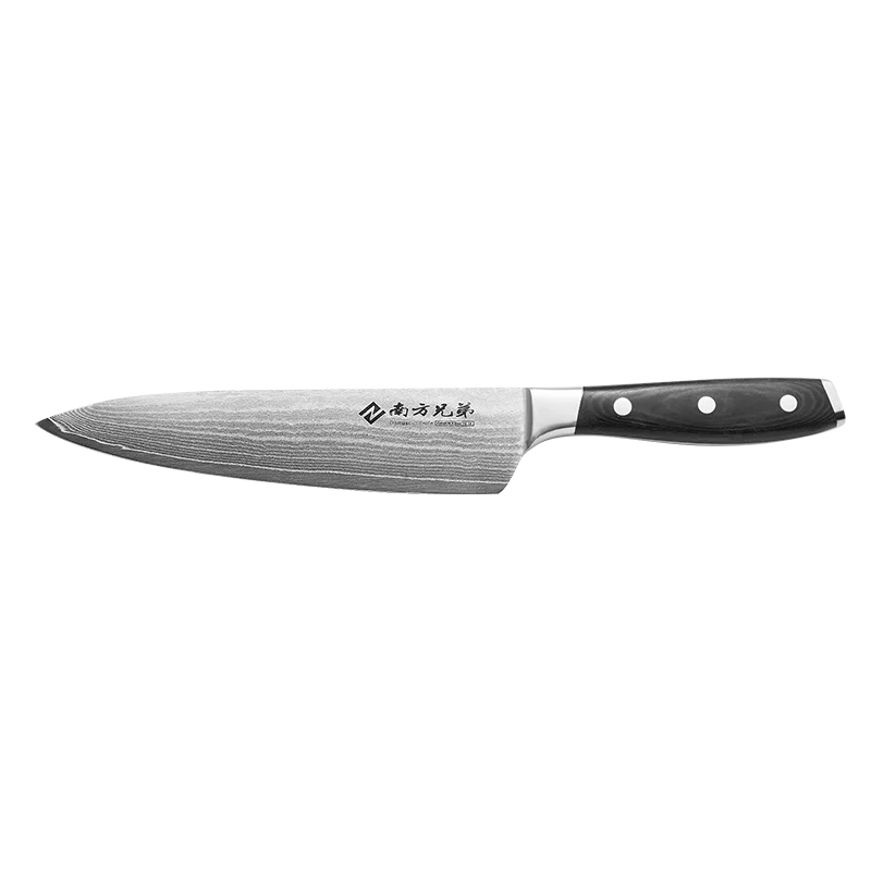 8 inch Damascus VG-10 Steel Japanese Kitchen Chef Knife with Comfortable Ergonomic Micarta Handle
8 inch Damascus VG-10 Steel Japanese Kitchen Chef Knife with Comfortable Ergonomic Micarta Handle