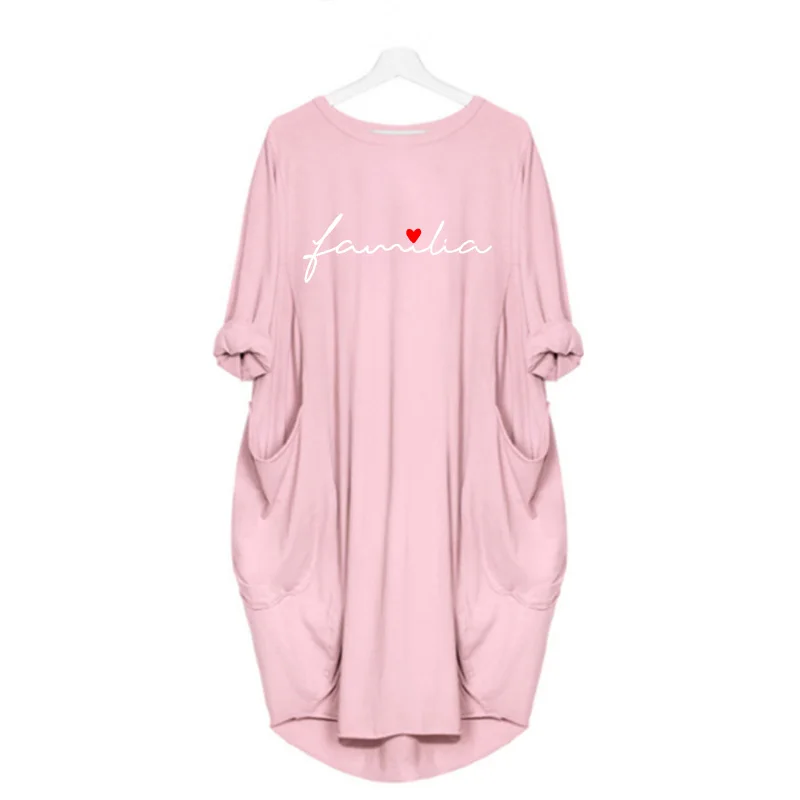 Hot sale Casual Pocket Loose Long Sleeve Irregular Ladies Crew Neck Tops Plus Size fashion dresses 2019 women
Hot sale Casual Pocket Loose Long Sleeve Irregular Ladies Crew Neck Tops Plus Size fashion dresses 2019 women