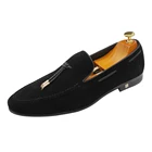 New fashion simple design suede material dress shoes for men