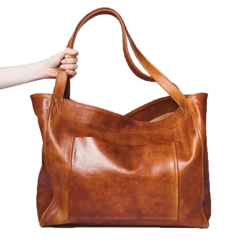 Custom High Quality Luxury Soft Oil Wax PU Leather Designer Shoulder Shopping Bag Oversize Women Tote Hand Bags Lady Handbag, Golden-brown, red-brown, black
Custom High Quality Luxury Soft Oil Wax PU Leather Designer Shoulder Shopping Bag Oversize Women Tote Hand Bags Lady Handbag, Golden-brown, red-brown, black