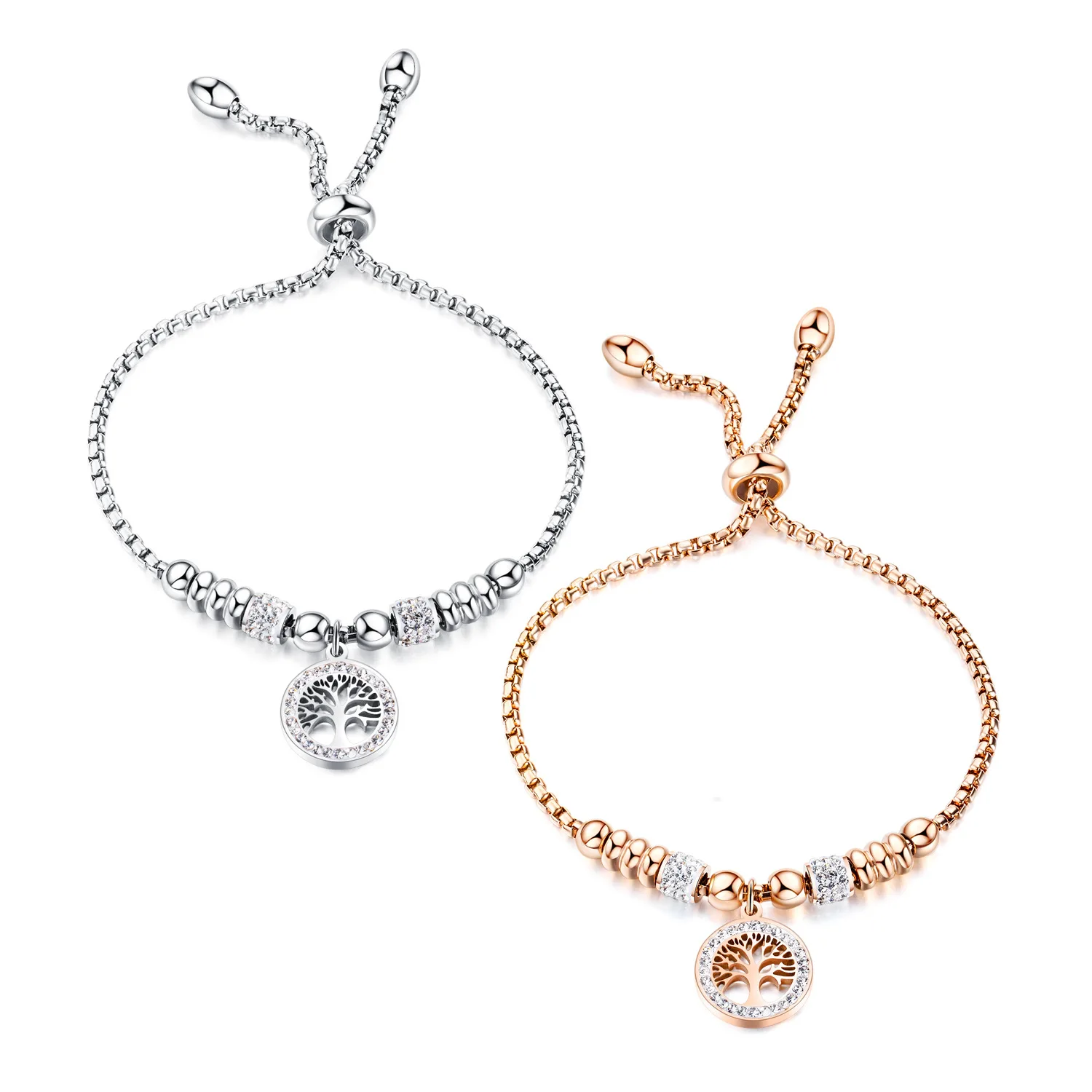Jessyy Jewelry Designer Charm Bracelet Wholesale Stainless Steel Diamond Couple Life Tree Bracelets for Women And Men, Rose gold
Jessyy Jewelry Designer Charm Bracelet Wholesale Stainless Steel Diamond Couple Life Tree Bracelets for Women And Men, Rose gold