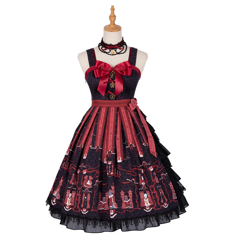 Big Size Black Goth Style Beauty Fashion Cosplay Costume Lolita Style Sling Dress, Dark red
Big Size Black Goth Style Beauty Fashion Cosplay Costume Lolita Style Sling Dress, Dark red