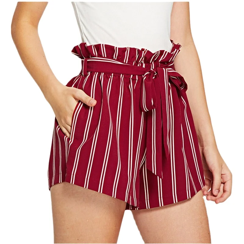 Spring and Summer New Loose Fashion shorts casual Striped Ladies Shorts Elastic Belt Waist Slim Casual lace-up Pants 10%
Spring and Summer New Loose Fashion shorts casual Striped Ladies Shorts Elastic Belt Waist Slim Casual lace-up Pants 10%