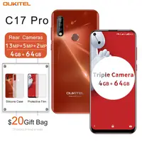 

Global version Dual 4G Smartphone OUKITEL C17 pro 6.35'' Ultra Wide Angle Triple Camera 4GB+64GB best quality Android 9.0 Mobile
