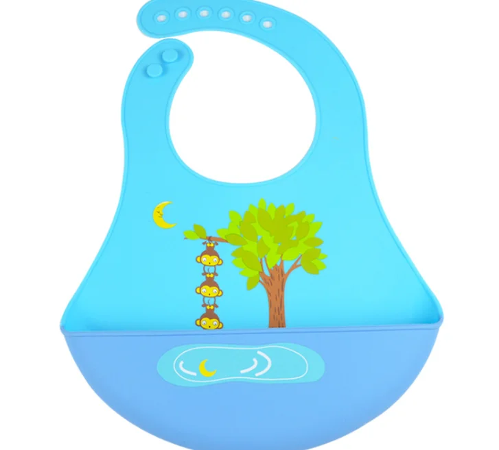 Silicone baby bib with cartoon design folding bib waterproof supplementary feeding bib
Silicone baby bib with cartoon design folding bib waterproof supplementary feeding bib