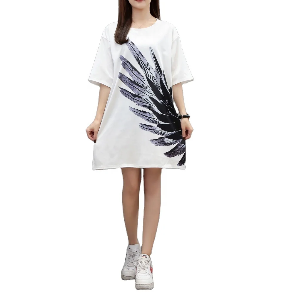 2021 Latest design oversized tshirt dress woman Ink painting Round neck long sleep wear onesie pajamas women
2021 Latest design oversized tshirt dress woman Ink painting Round neck long sleep wear onesie pajamas women