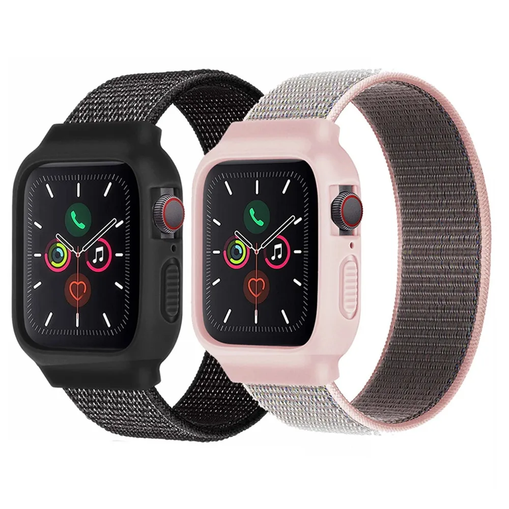 Smart Watch Band + Case For Apple Watch Strap Nylon Loop with PC Case WristBand For iWatch Series 44mm 40mm 6 SE W26+ T500, Multi colour
Smart Watch Band + Case For Apple Watch Strap Nylon Loop with PC Case WristBand For iWatch Series 44mm 40mm 6 SE W26+ T500, Multi colour