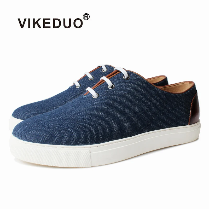 Vikeduo Hand Made Men's Shoes Market Customized To Fit Your Feet Casual Style Blue Denim Shoes For Men
Vikeduo Hand Made Men's Shoes Market Customized To Fit Your Feet Casual Style Blue Denim Shoes For Men