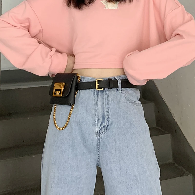 Instagram retro multifunctional small Fanny pack female belt new chain original mini Fanny pack mobile bag trend, Black
Instagram retro multifunctional small Fanny pack female belt new chain original mini Fanny pack mobile bag trend, Black