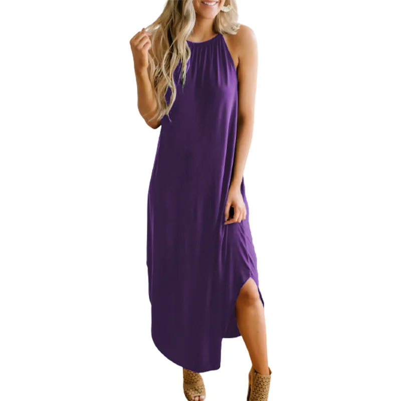 Solid Side Split Long Cami Dress, Picture
Solid Side Split Long Cami Dress, Picture