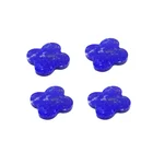 Loose Gemstone Flat Cut 4 Leaf Clover Lapis Lazuli For Diy Jewelry