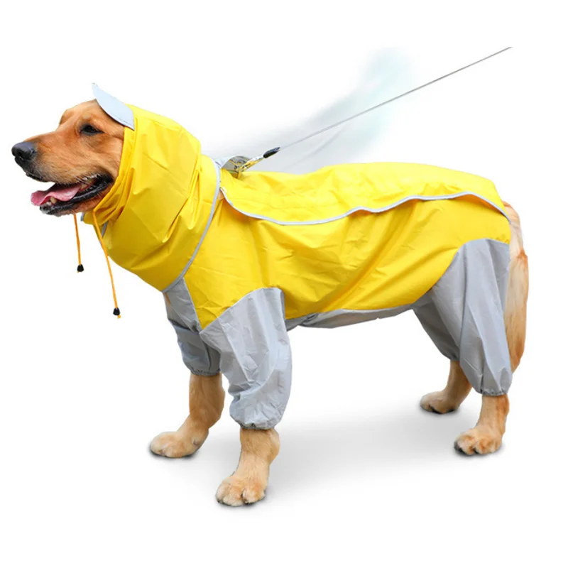 Wholesale High Quality Outdoor Waterproof Pet Reflective Detachable Hat Dog Raincoat Comfortable Dog Clothes, Customized color
Wholesale High Quality Outdoor Waterproof Pet Reflective Detachable Hat Dog Raincoat Comfortable Dog Clothes, Customized color