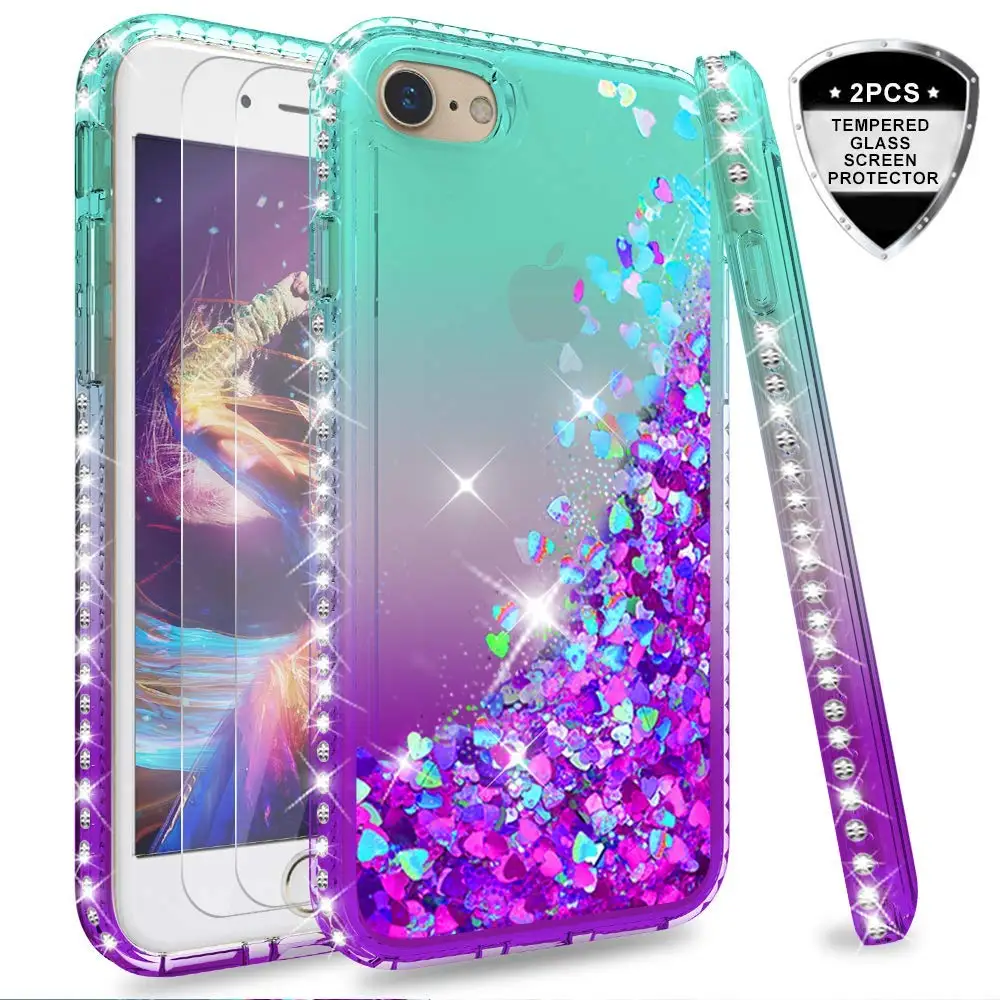 LeYi luxury brand phone cases for iphone 6 7 8 diamond cellphone case with 2pack tempered glass 
LeYi luxury brand phone cases for iphone 6 7 8 diamond cellphone case with 2pack tempered glass
