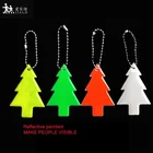 2019 New Christmas tree gift soft PVC Reflective keychain pendant charm bag accessories keyrings for traffic safe