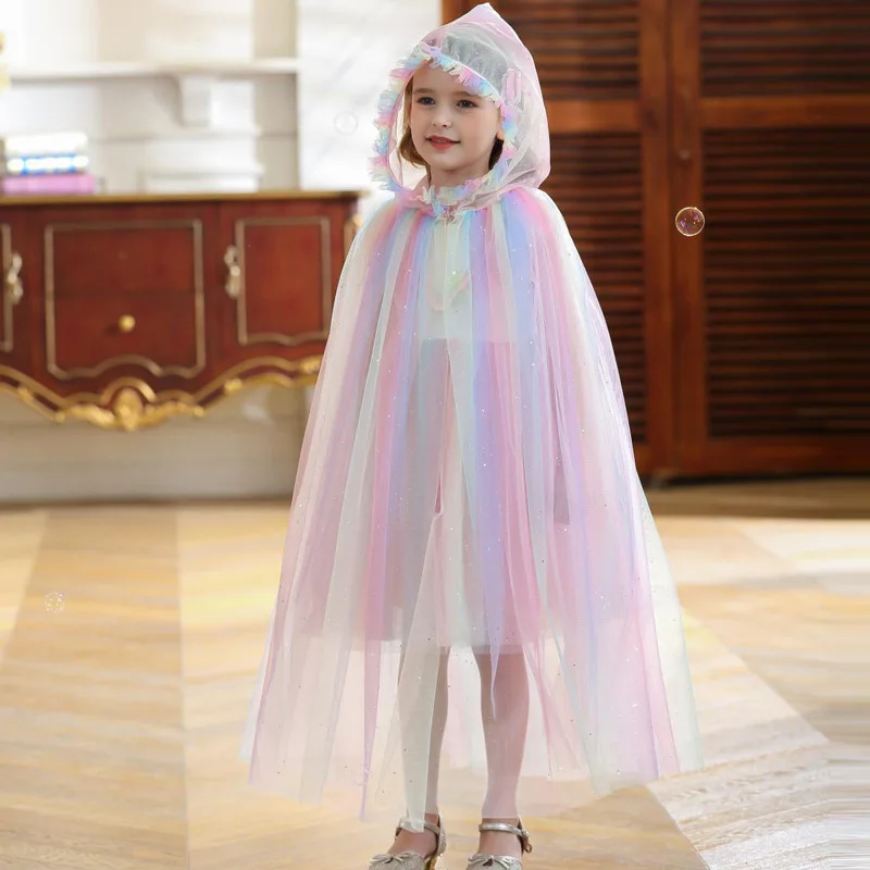 2021 new summer dress rainbow cloak Foreign trade princess girl cloaks princess sweet fashion girl cloak
2021 new summer dress rainbow cloak Foreign trade princess girl cloaks princess sweet fashion girl cloak