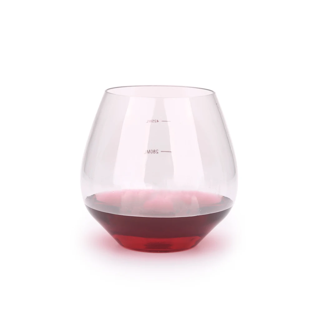 gold fish bowl stemless goblet wine glass wine glasses