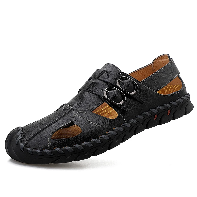 2021 new summer men's casual sandals genuine leather fashion shoes Men's buckle breathable shoes
2021 new summer men's casual sandals genuine leather fashion shoes Men's buckle breathable shoes