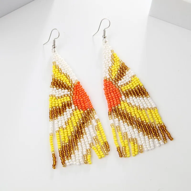 Bohemian Women's Seed Bead Earrings Creative Hand-Woven Landscape Painting Sunrise Tassel Pendant Earrings Wholesale
Bohemian Women's Seed Bead Earrings Creative Hand-Woven Landscape Painting Sunrise Tassel Pendant Earrings Wholesale