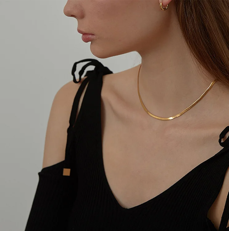 Custom Adjustable Stainless Steel Women Men Choker Herringbone Necklace gold Snake chain
Custom Adjustable Stainless Steel Women Men Choker Herringbone Necklace gold Snake chain