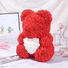 Rose bear 40cm 70cm romantic rose PE teddy bear for Valentine gifts