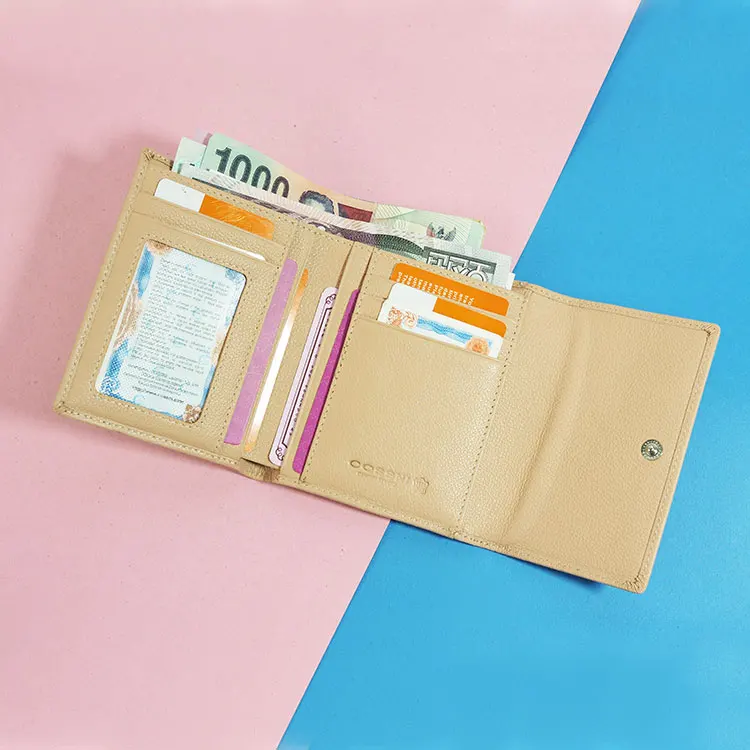 Portable 2 cash section wallet multi credit card holder ladies leather wallet, Customized color
Portable 2 cash section wallet multi credit card holder ladies leather wallet, Customized color