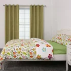 hot sale green series comfortable printed flower adult bedding set european