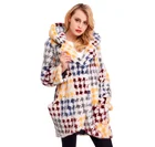 Women Long Coat Genuine Mink Fur Key Ring Knitted Mink Fur Shawl