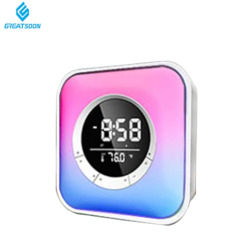 Alarm Clock wireless speaker Multi-Color Touch Control Night Light portable wireless alarm speaker
Alarm Clock wireless speaker Multi-Color Touch Control Night Light portable wireless alarm speaker