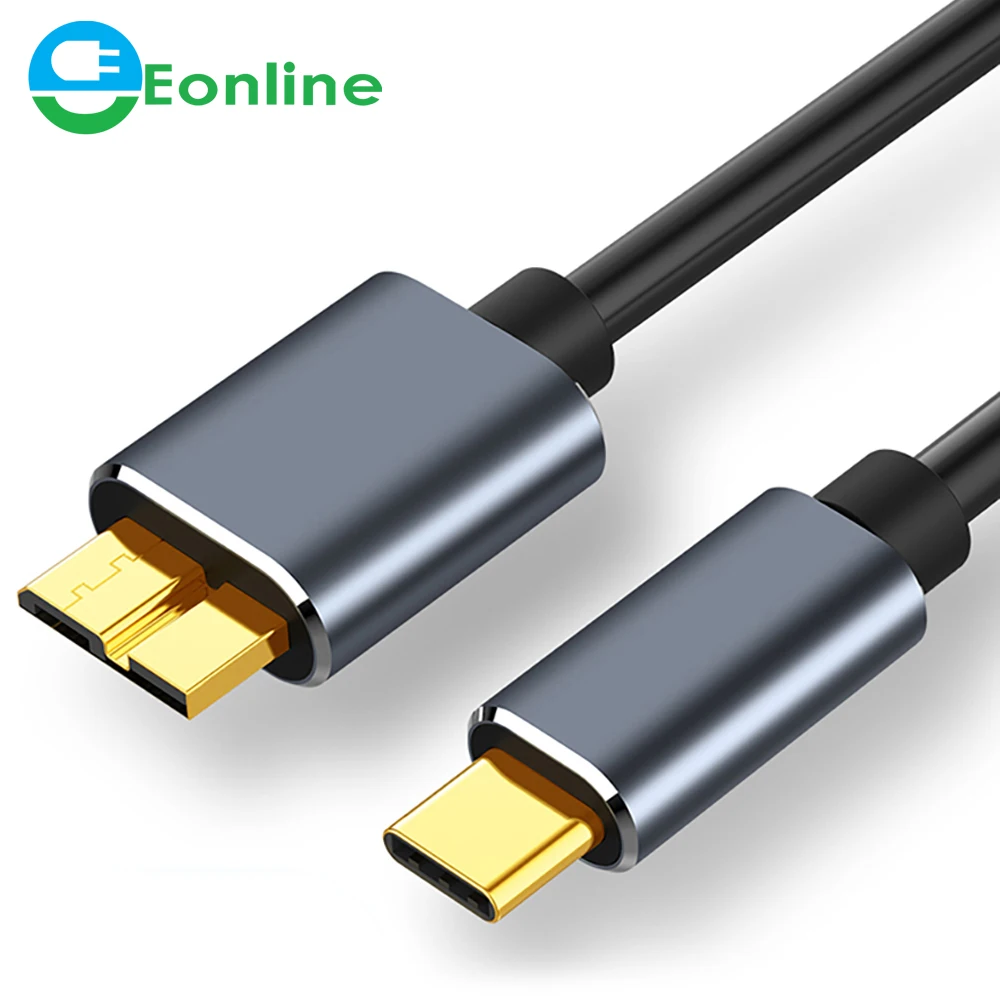 Micro B USB C 3.0 Cable Type-C to USB 3.0 Micro B Cable Connector 5Gbps External Hard Drive Disk Cable for Hard Drive Computer, Black
Micro B USB C 3.0 Cable Type-C to USB 3.0 Micro B Cable Connector 5Gbps External Hard Drive Disk Cable for Hard Drive Computer, Black