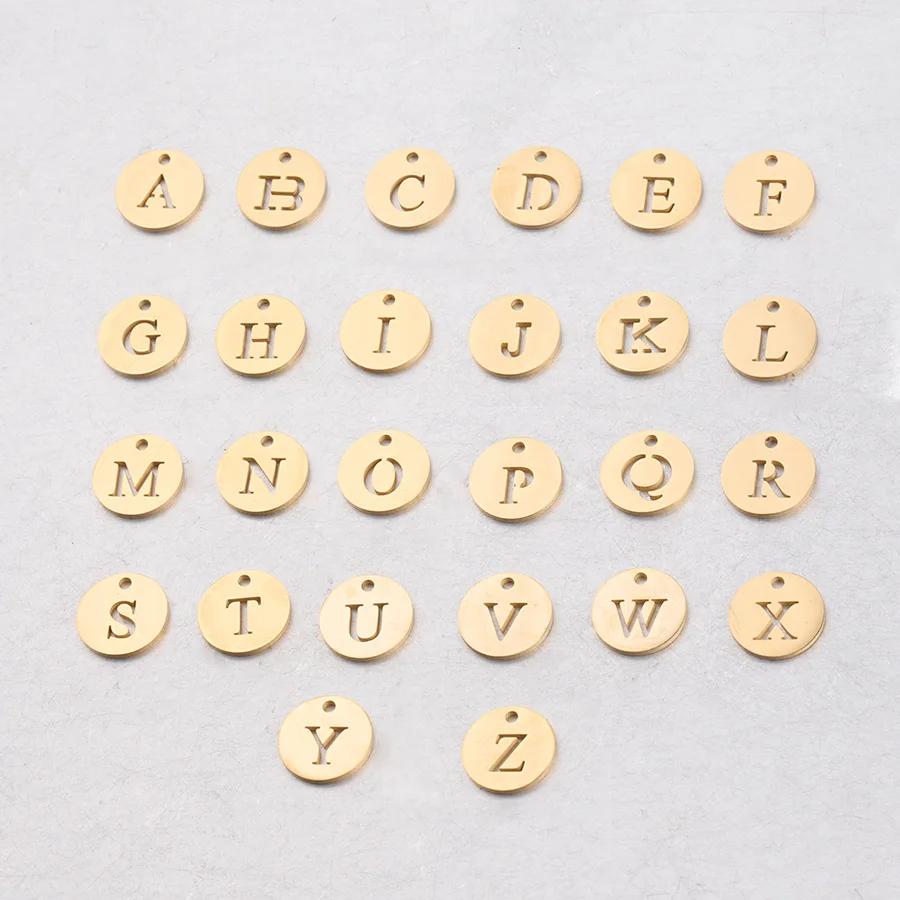 Customized Diy Charm Jewelry Accessories Mirror Stainless Steel 12mm Single Hole Round Hollow English Letter Small Pendant
Customized Diy Charm Jewelry Accessories Mirror Stainless Steel 12mm Single Hole Round Hollow English Letter Small Pendant