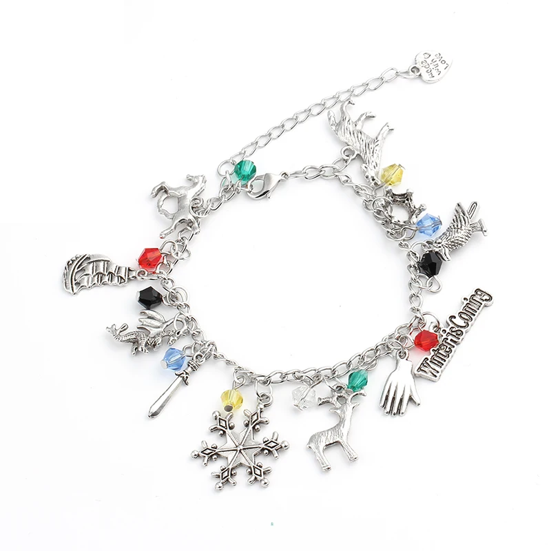 Winter Is Coming Bracelets & Bangles Women Adjustable Charm Bracelet With Snowflake,deer,Dragon Crystal Christmas Gift, Vintage color
Winter Is Coming Bracelets & Bangles Women Adjustable Charm Bracelet With Snowflake,deer,Dragon Crystal Christmas Gift, Vintage color