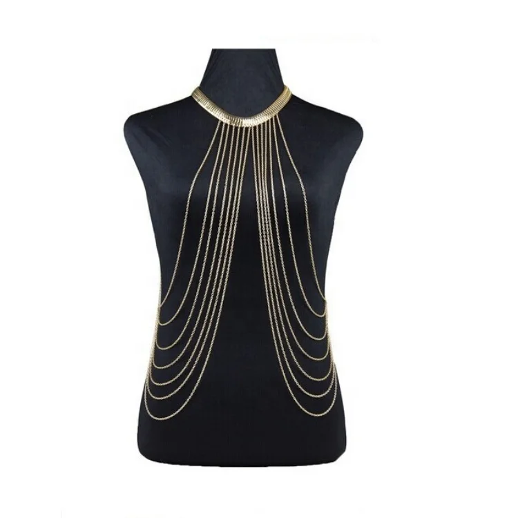 Body Chain Latest Wholesale Gold Plated Body Chain Fashionable Exquisite Summer Beach Bikini Bra Body Chains Jewelry
Body Chain Latest Wholesale Gold Plated Body Chain Fashionable Exquisite Summer Beach Bikini Bra Body Chains Jewelry