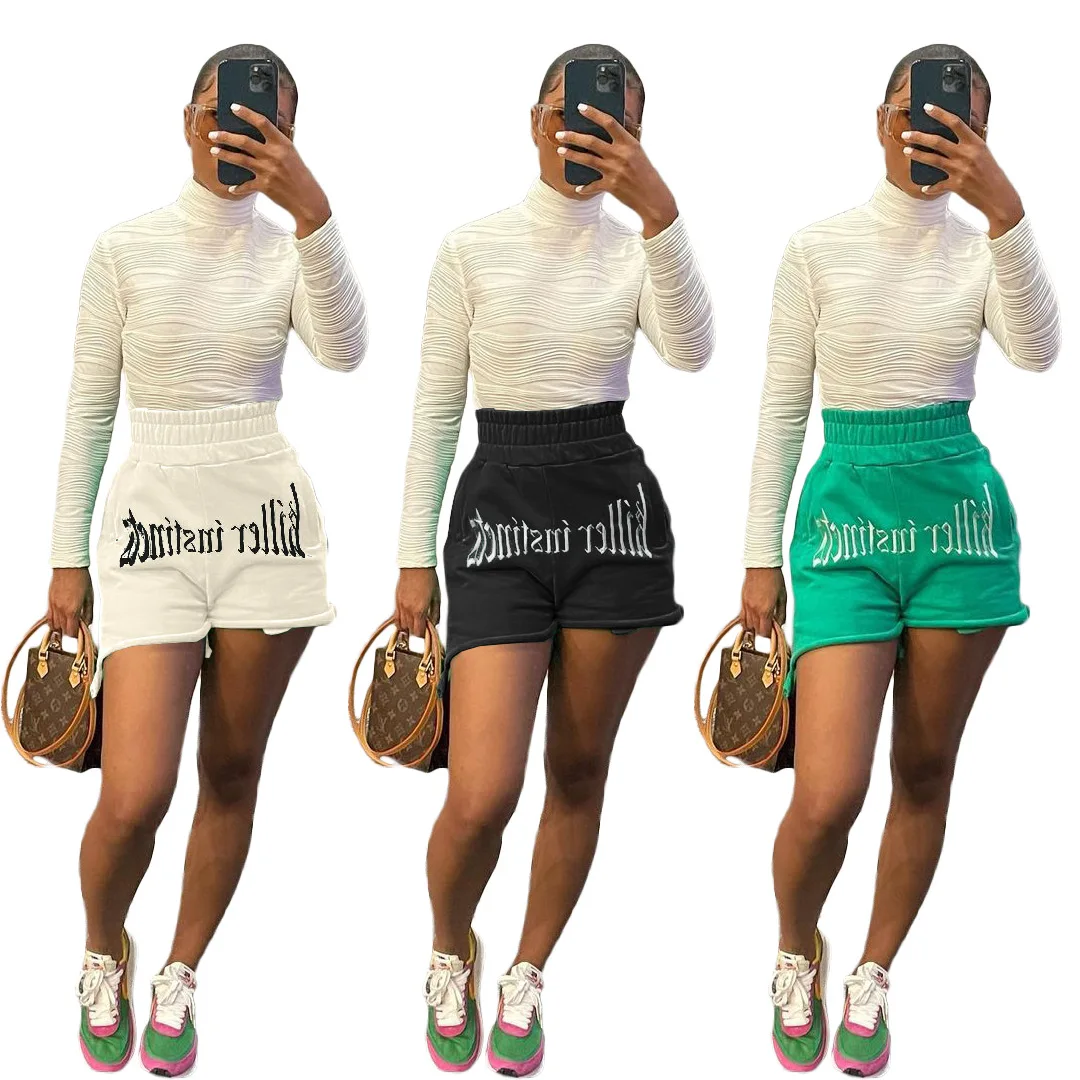 New European and American Women's Fashion Letter Embroidered Casual Sports shorts for women custom shorts, Custom color
New European and American Women's Fashion Letter Embroidered Casual Sports shorts for women custom shorts, Custom color